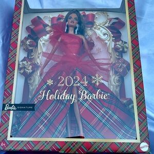 Mattel 2024 Holiday Barbie Hispanic Latina Brown Hair New Sealed Excellent Box